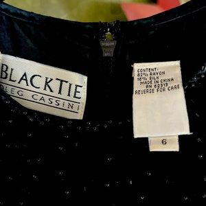 Vintage Oleg Cassini  BLACK TIE burnout velvet top